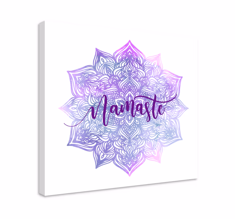 Mandala Wandbilder Lila mandala namaste - TenStickers