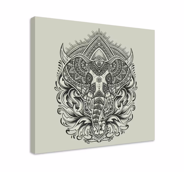 Mandala Wandbilder Elefant - TenStickers