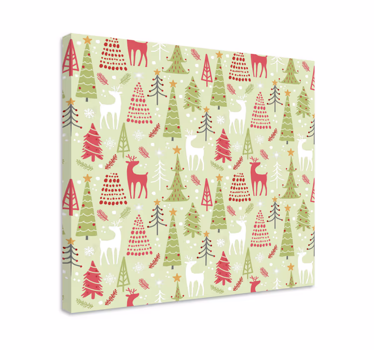 Hirsch bild leinwand mit festlichem hirschmuster - TenStickers