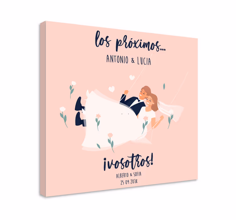 Wandbilder sprüche zur romantischen hochzeitsankündigung - TenStickers
