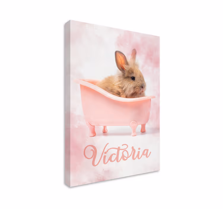 Wandbilder katzen und süße hasenporträts - TenStickers