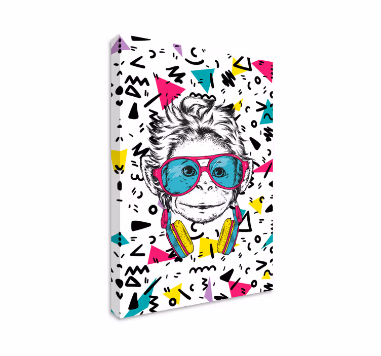 Wandbild tier coole affenporträt - TenStickers
