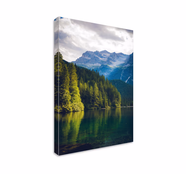 Wandbilder landschaft bergspiegel ruhe - TenStickers