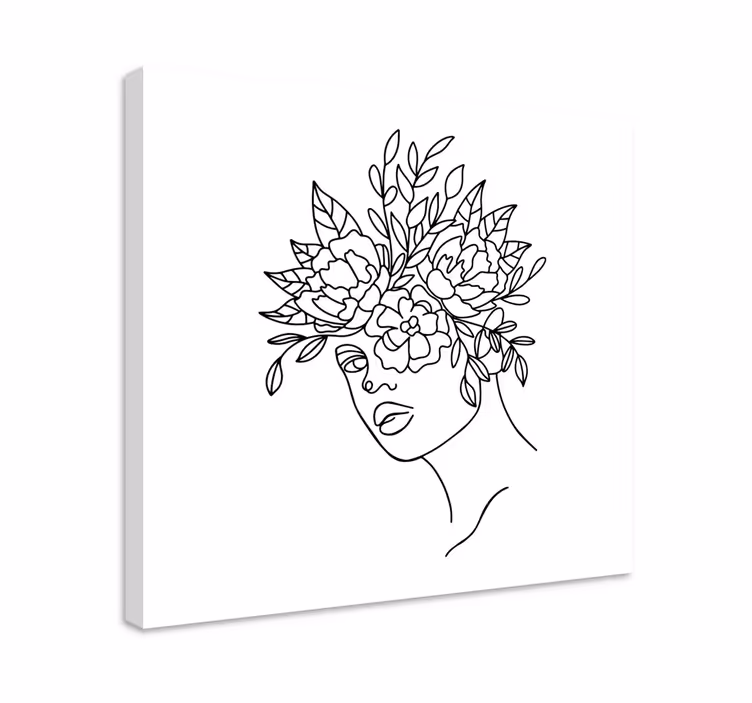 Leinwandbild florales gesichtsdesign - TenStickers