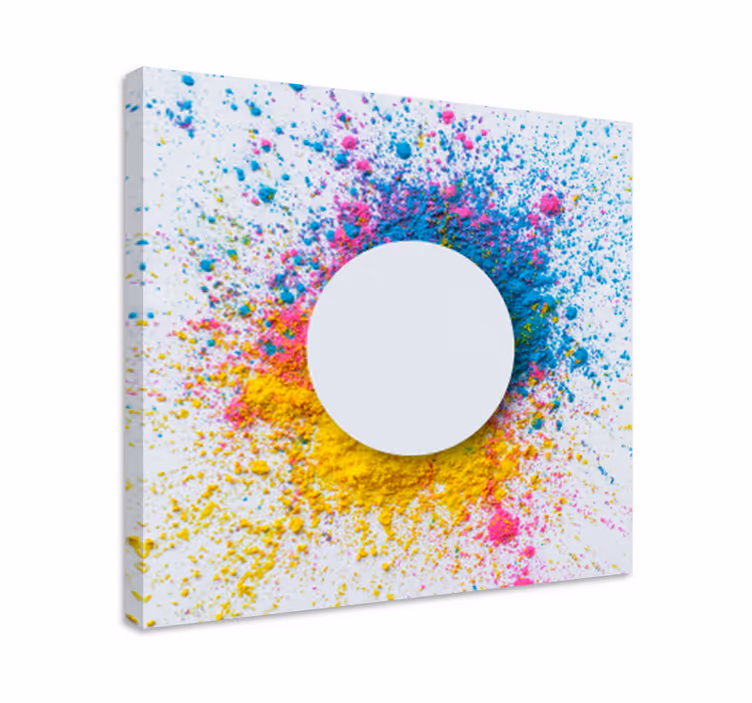 Leinwandbild ornament farbexplosion aus pulver - TenStickers