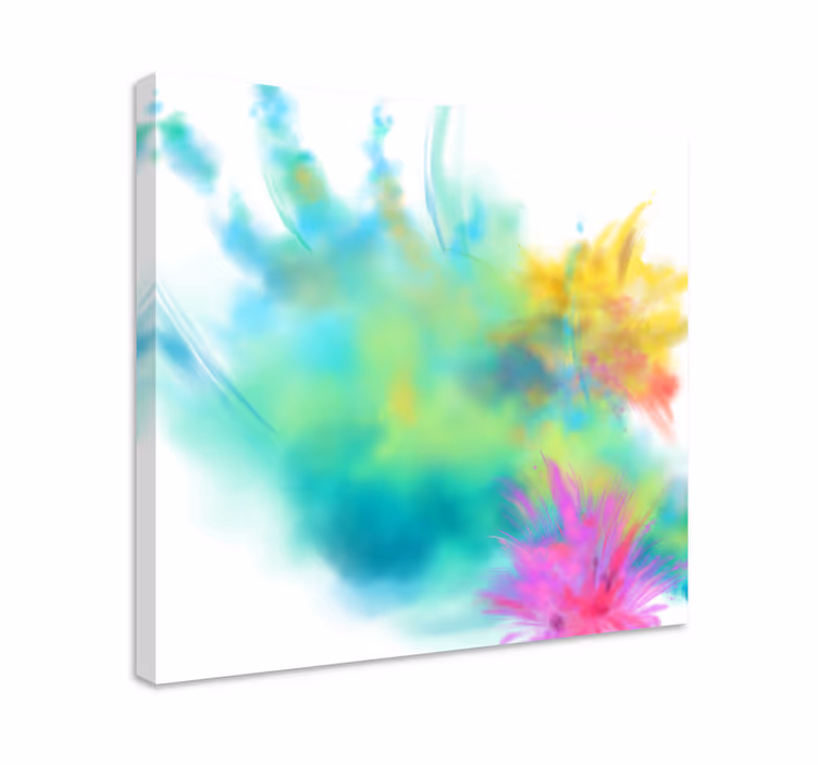 Leinwandbild lebendige blumenwirbel - TenStickers