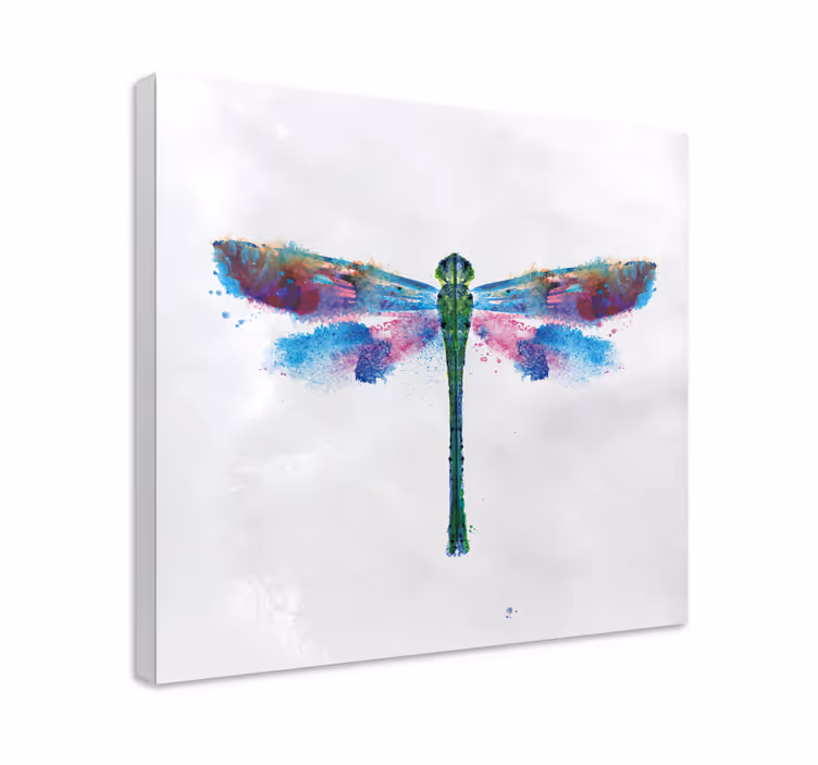 Leinwandbild libelle farbenfrohes libellen design - TenStickers