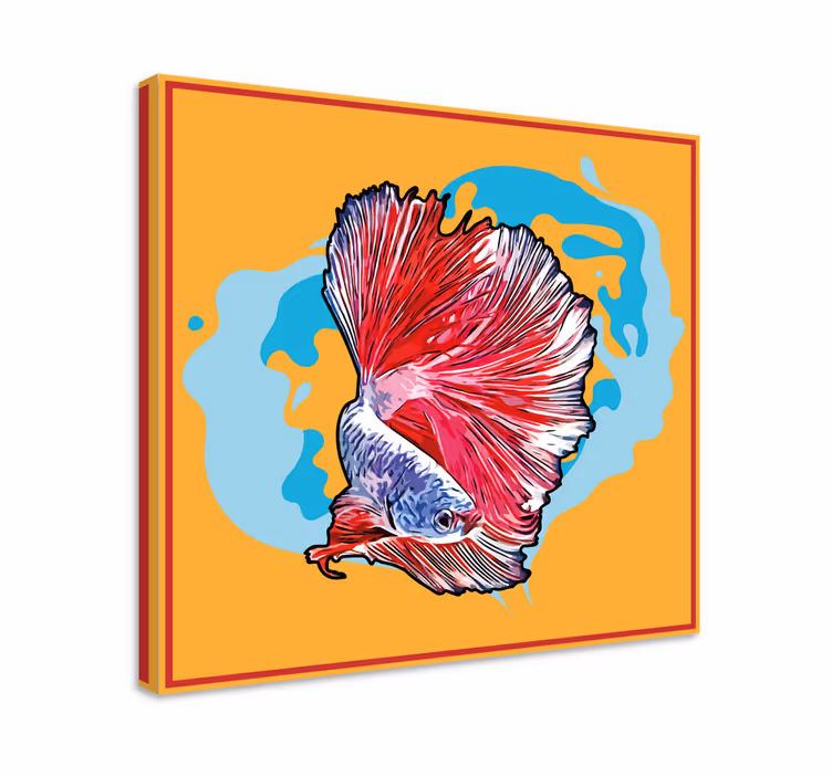 Wandbild fische lebhafte betta fische - TenStickers