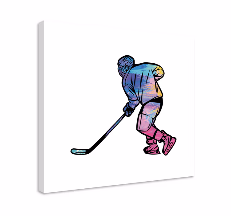 Leinwandbild sport eishockeyspieler in aktion - TenStickers
