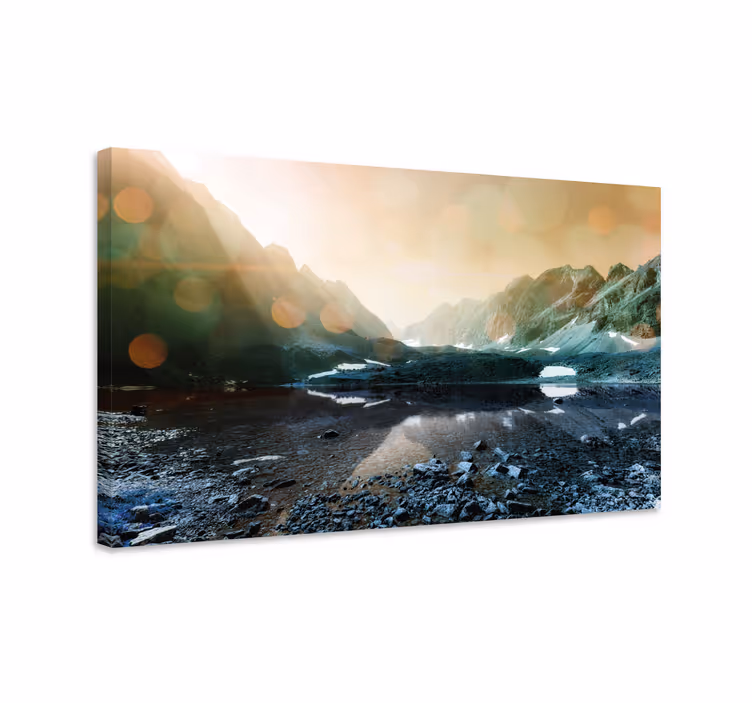 Wandbilder landschaft gebirgsreflexionen - TenStickers