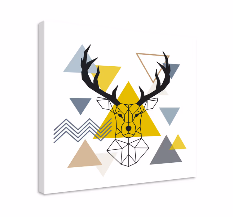 Hirsch Wandbild Geometrischer hirsch - TenStickers