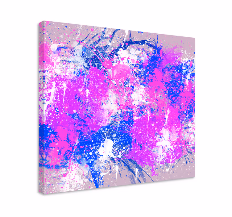 Leinwandbild abstrakt lebendige abstrakte spritzer - TenStickers