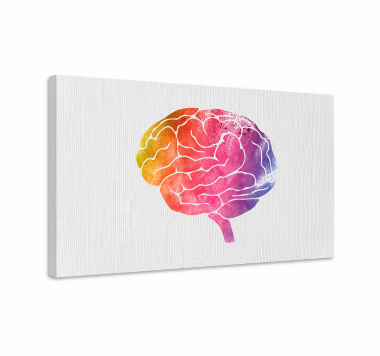 Wandbilder sprüche bunte gehirnkunst - TenStickers