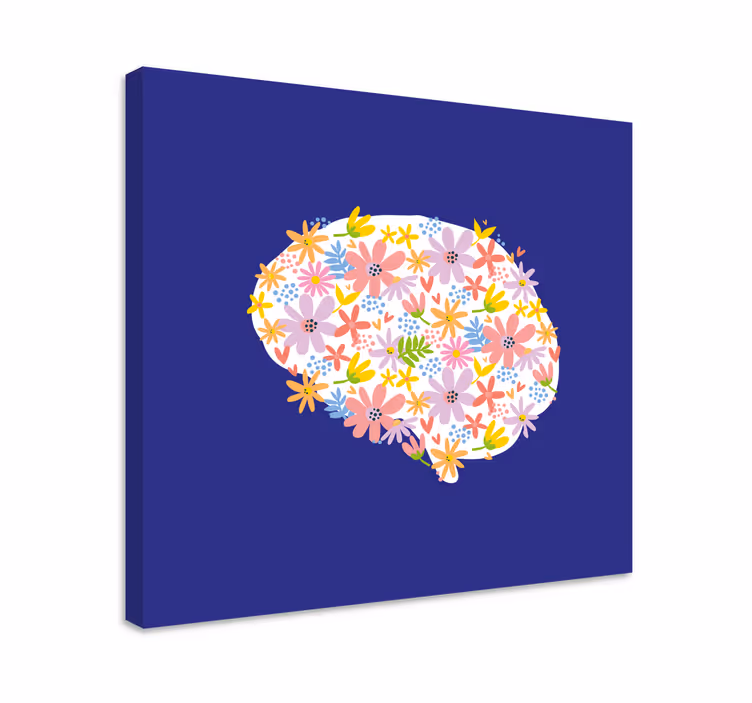 Leinwandbild buntes blumenmuster - TenStickers