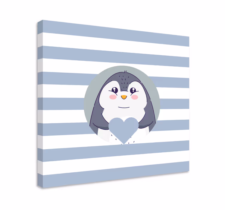 Leinwandbild babys süße pinguin umarmung - TenStickers