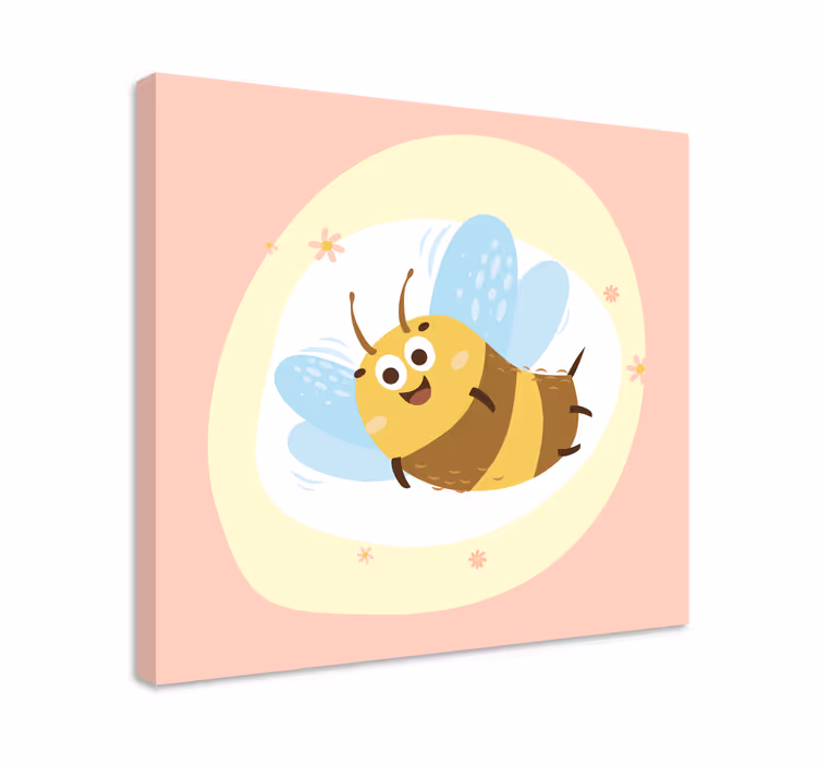 Wandbild tier fröhliche biene charakter - TenStickers