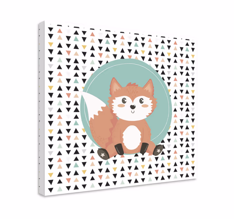 Wandbild tier süßer fuchs charakter - TenStickers