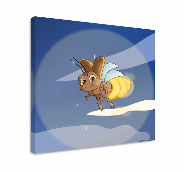 Leinwandbild vogel fröhlicher fliegender käfer - TenStickers