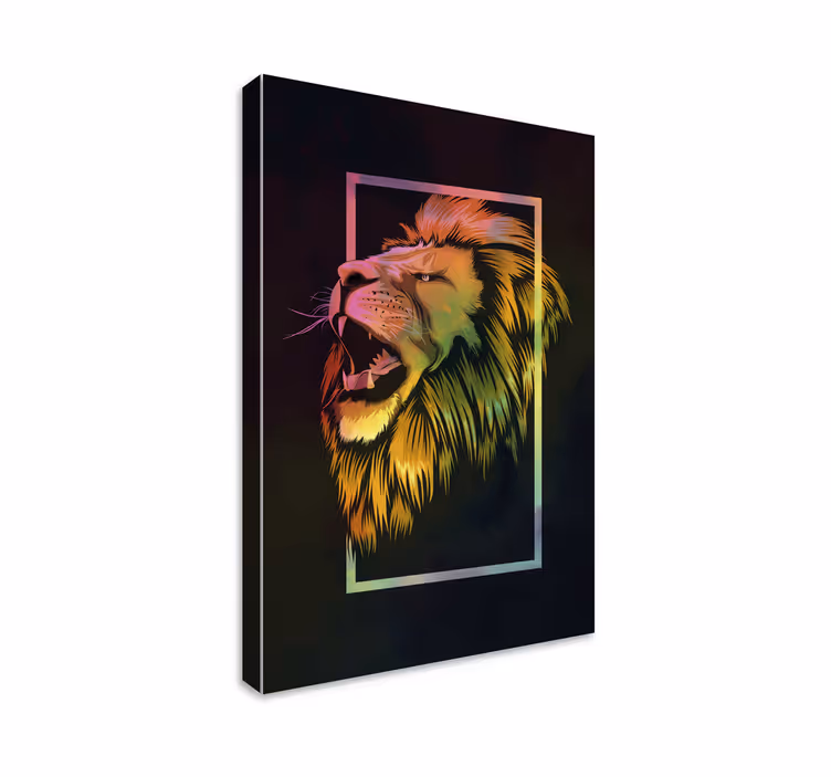 Wandbild tier majestätischer löwenruf - TenStickers