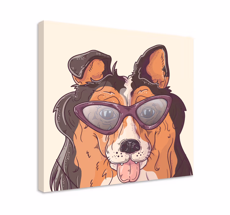 Wandbilder hunde mit sonnenbrille - TenStickers