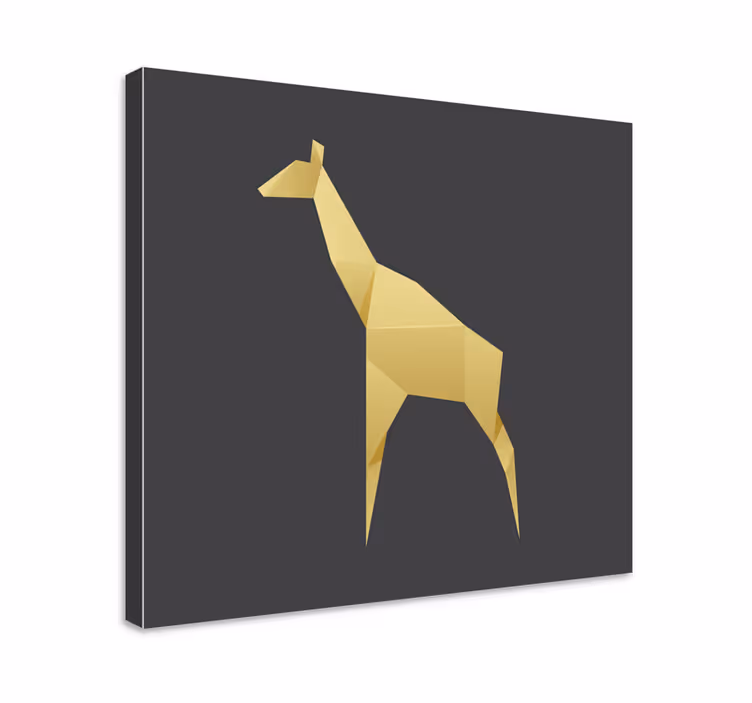 Pferde leinwand mit eleganter giraffen-silhouette - TenStickers