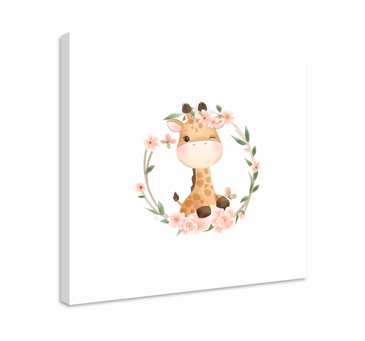 Wandbild tier mit bezauberndem giraffen design - TenStickers