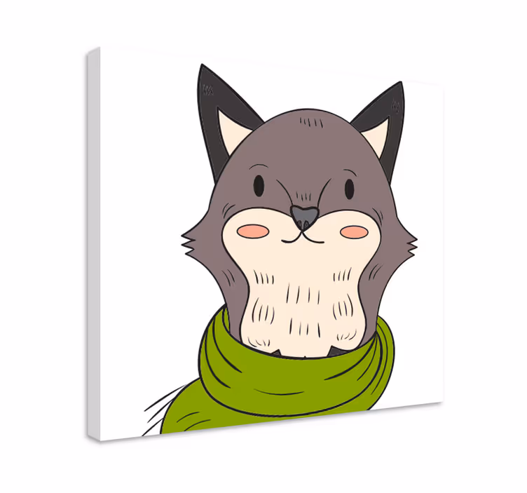 Wandbild tier mit freundlichem tiercharakter - TenStickers