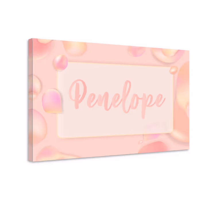 Leinwandbild personalisiert elegantes namensschild - TenStickers