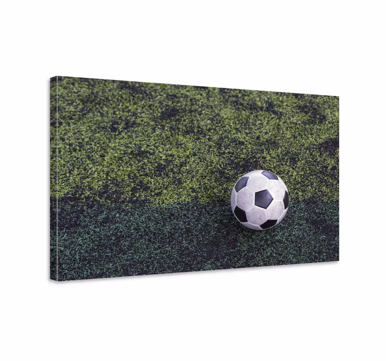 Leinwandbild sport fußball auf gras - TenStickers