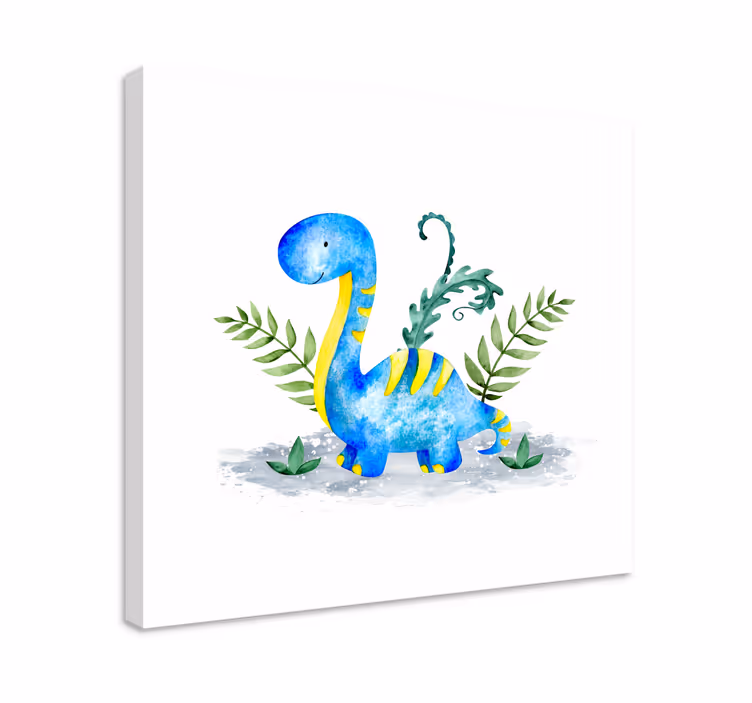 Dinosaurier wandbild mit niedlichem dinosaurier charakter - TenStickers