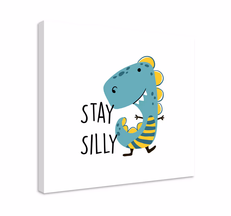 Dinosaurier wandbild bleib albern dinosaurier - TenStickers