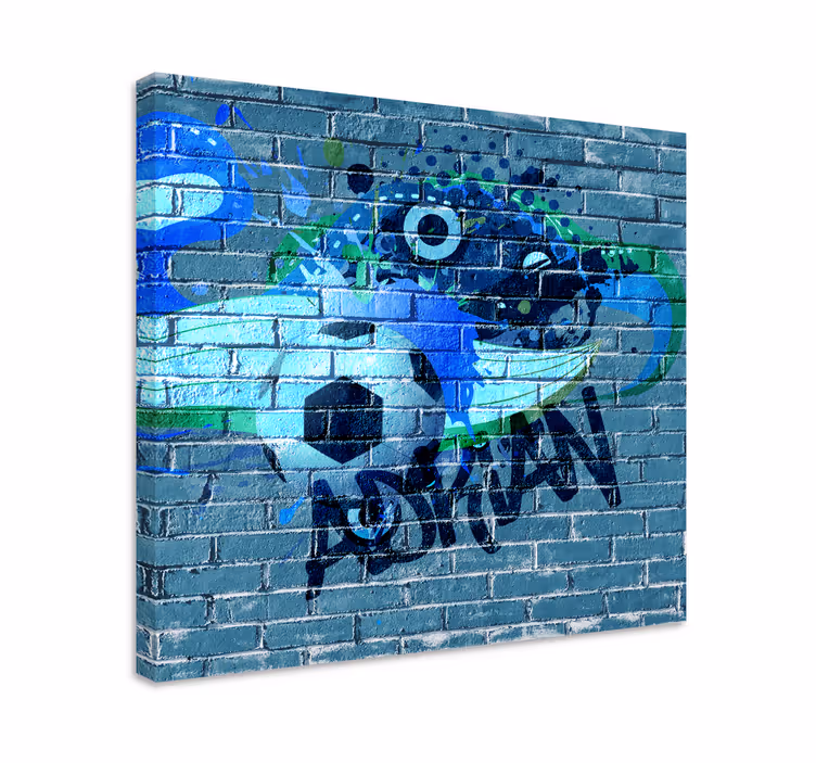Leinwandbild sport fußball graffiti kunst - TenStickers