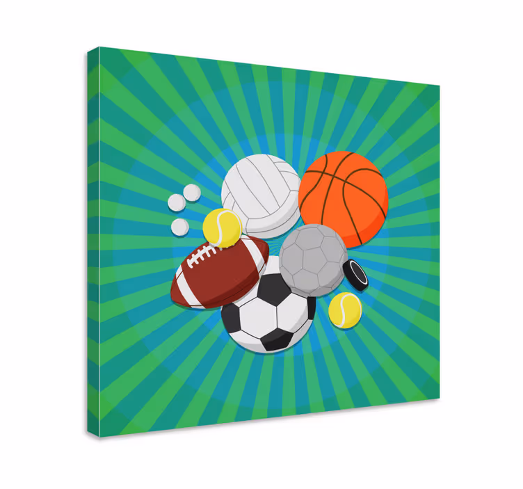 Leinwandbild Sport diverse sportbälle - TenStickers