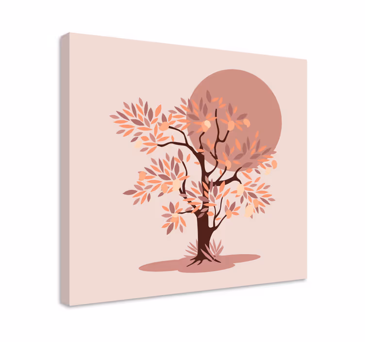 Wandbild baum silhouette eines herbstbaums - TenStickers
