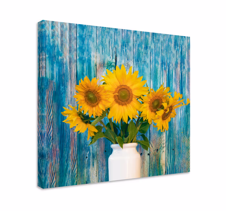 Leinwandbild sonnenblumenstrauß-ausstellung - TenStickers