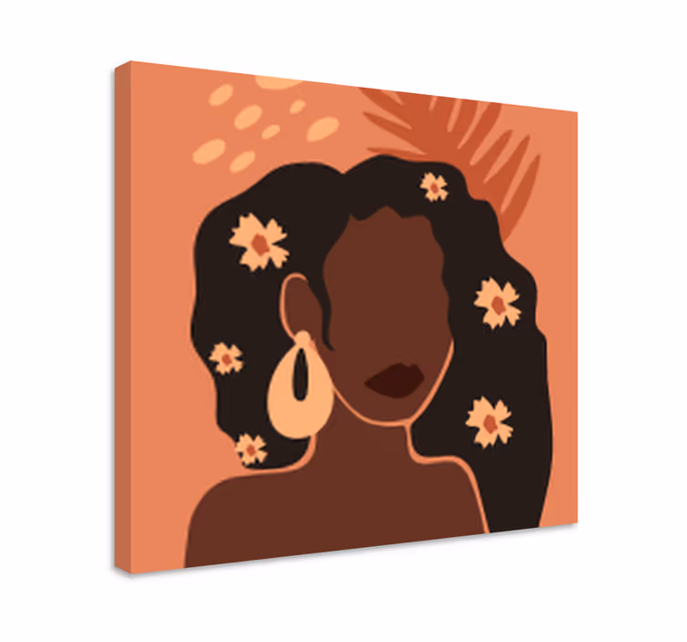 Leinwandbild elegante frau silhouette - TenStickers