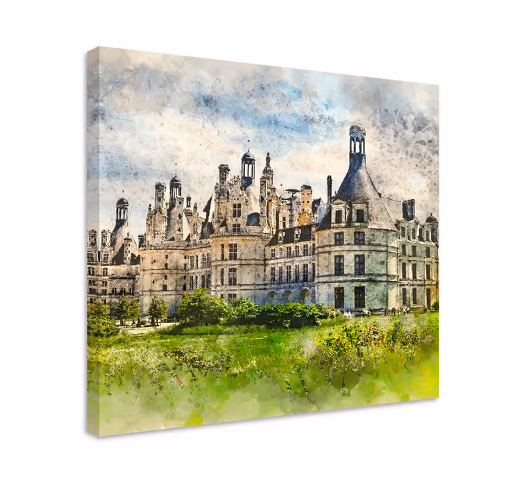 Leinwandbild château architekturansicht - TenStickers