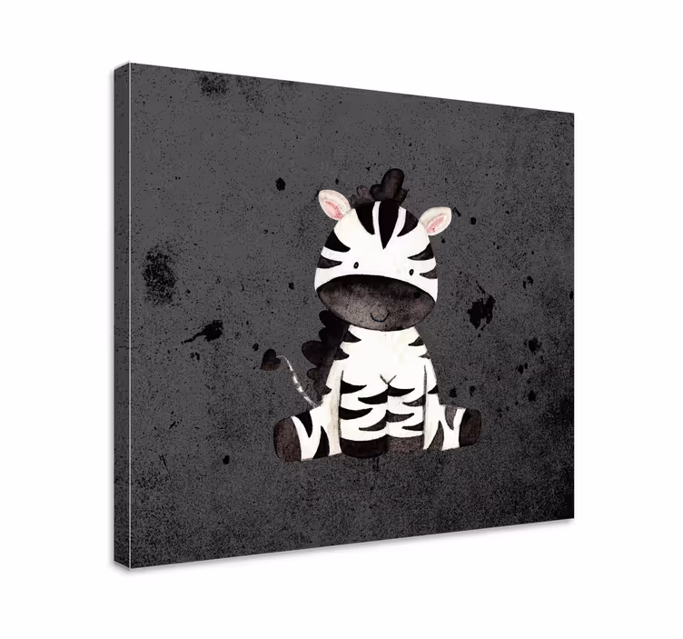 Wandbild tier niedlicher zebra charakter - TenStickers