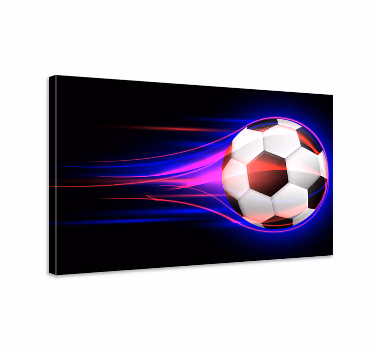 Leinwandbild sport dynamische fußballbewegung - TenStickers