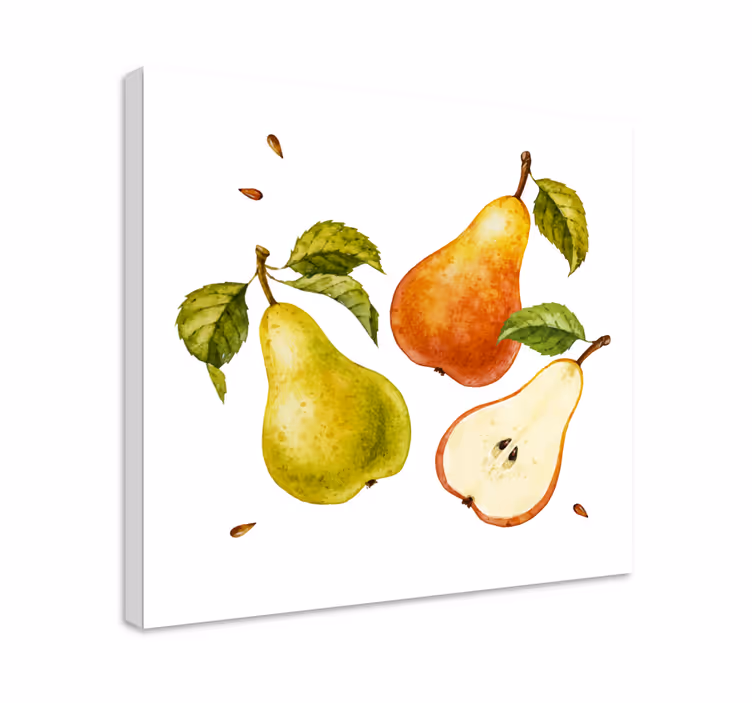 Leinwandbild Obst frisches birnentrio - TenStickers