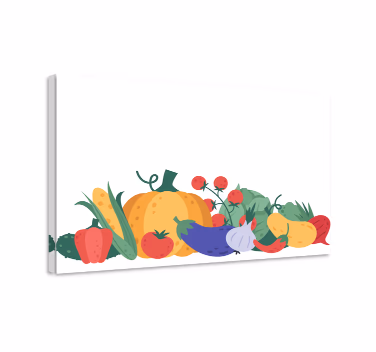 Leinwandbild obst bunte gemüsevielfalt - TenStickers