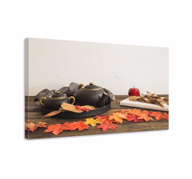 Wandbilder Landschaft herbst-tee-arrangement - TenStickers