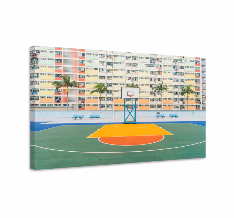 Leinwandbild Sport lebendiger basketballplatz - TenStickers