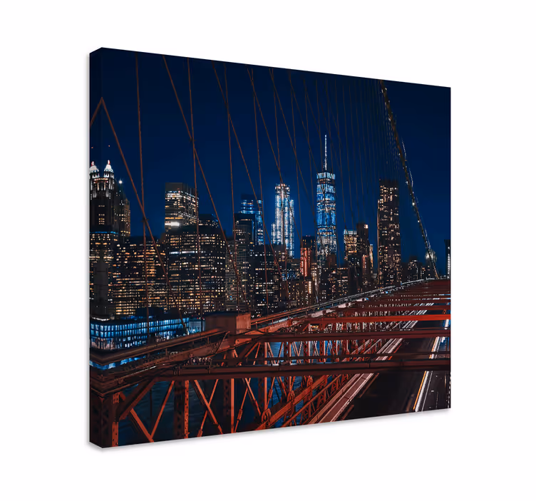 Leinwandbild brooklyn bridge ansicht - TenStickers