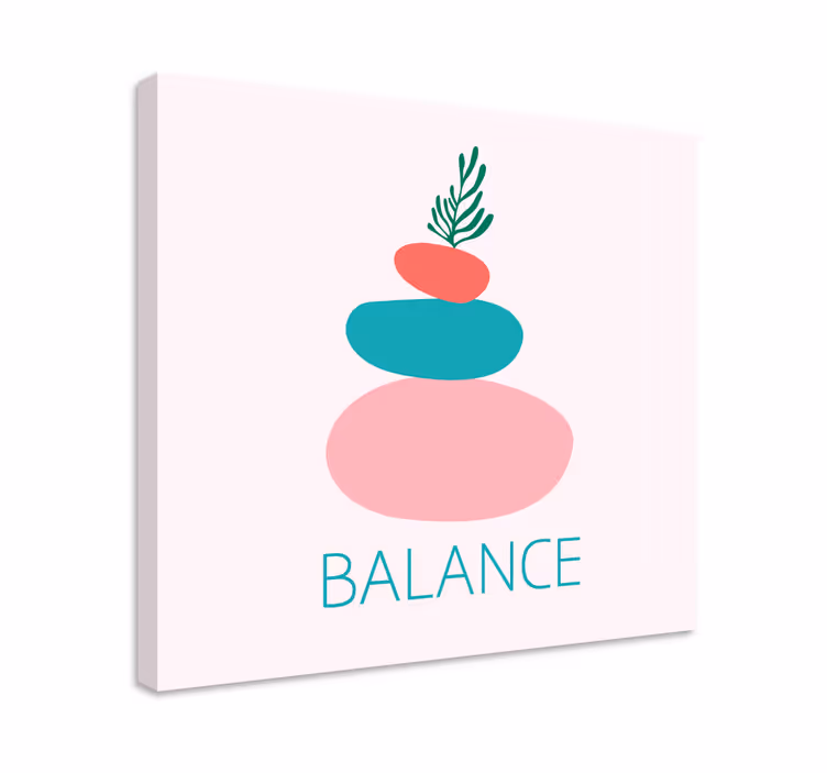 Leinwandbild ornament ausgewogene steinstapel - TenStickers
