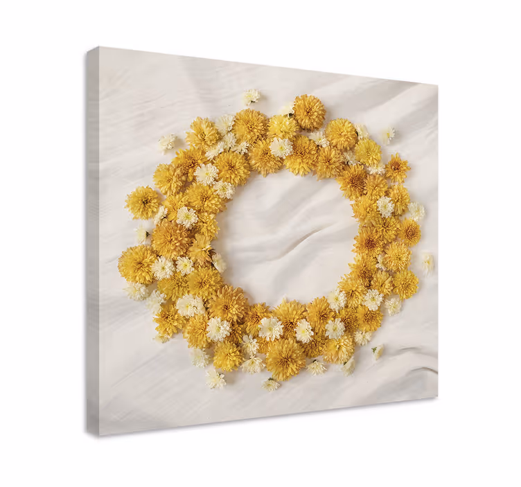 Leinwandbild blumenkranz arrangement - TenStickers