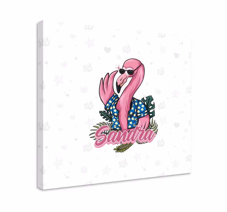 Wandbild tier im coolen flamingo-stil - TenStickers