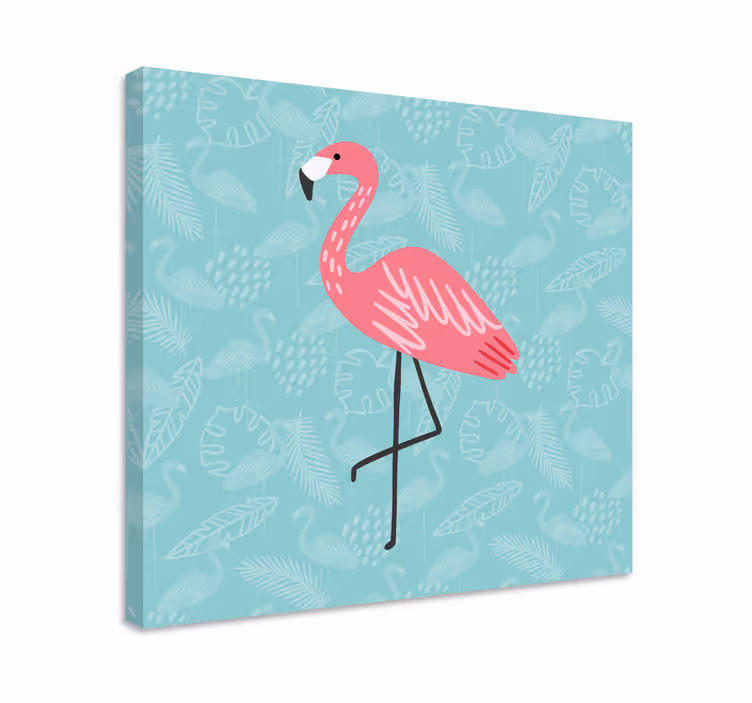 Wandbild tier flamingo anmutig stehend - TenStickers