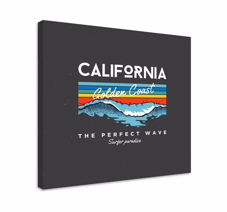 Leinwandbild kalifornische surferwellen - TenStickers