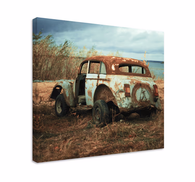 Wandbilder vintage rostiger klassiker auto - TenStickers